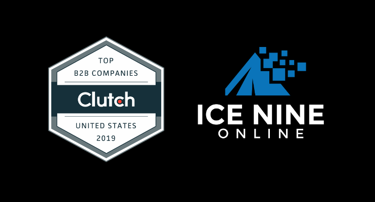 Ice Nine Online wins an award for Top B2B company in Illinois by Clutch.